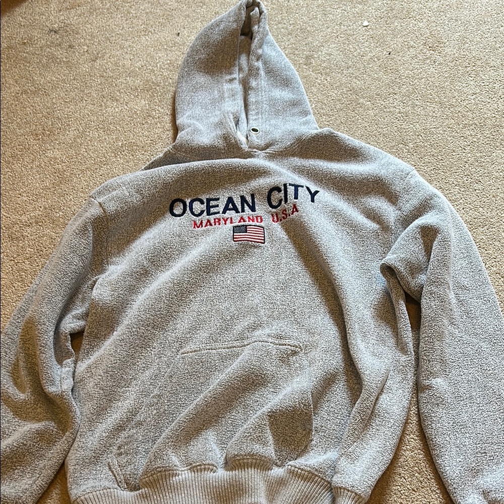 Gray Ocean City Hoodie